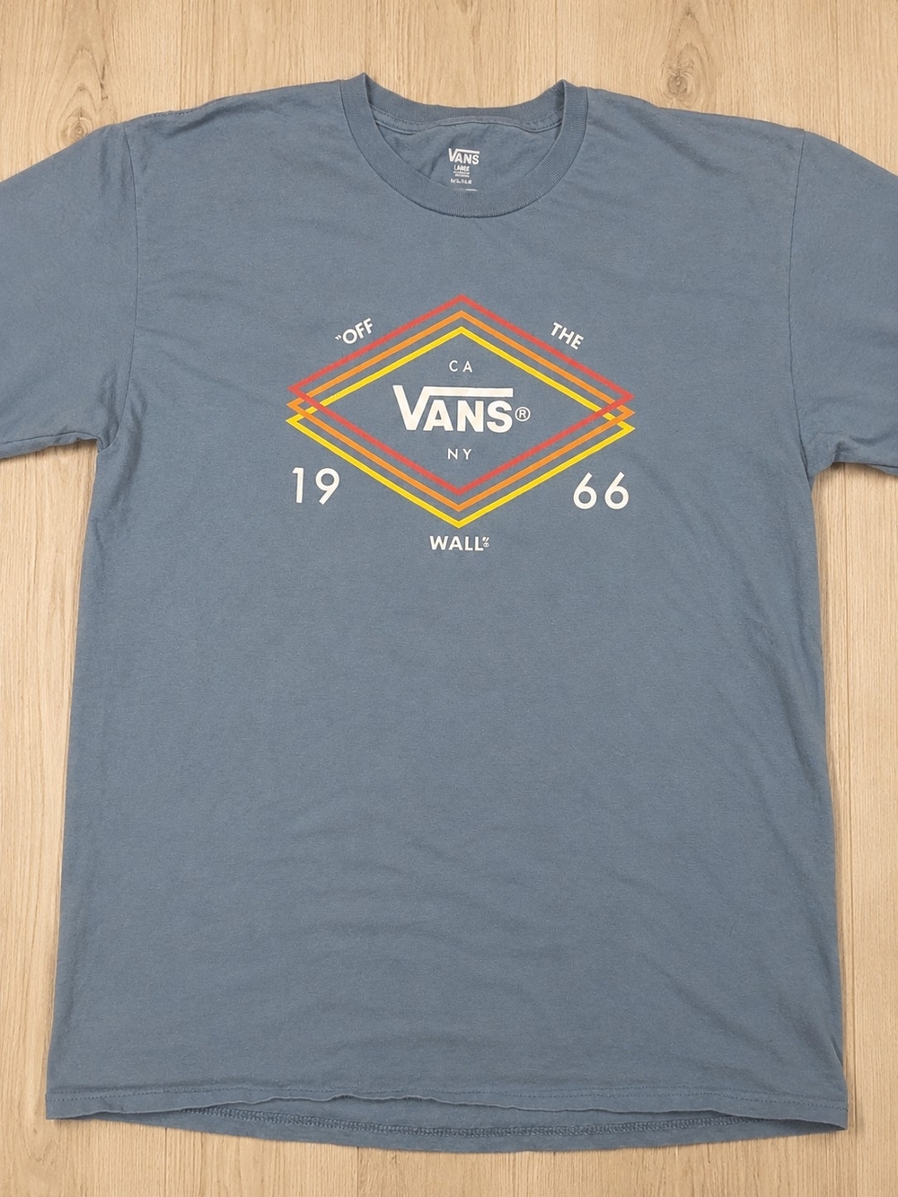 Vans Off The Wall 1966 Graphic Tee Blue Short Sleeve T-Shirt Mens Large